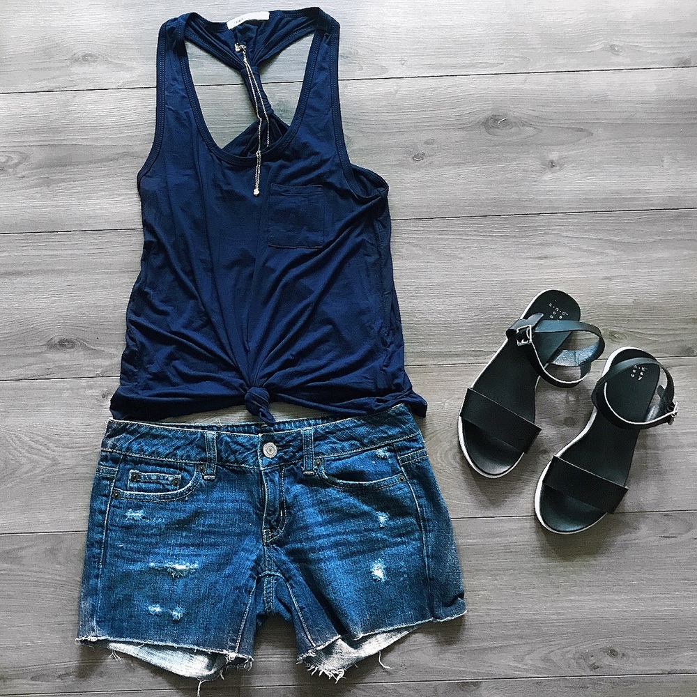 SALE“Ellen” Tank Top // Navy